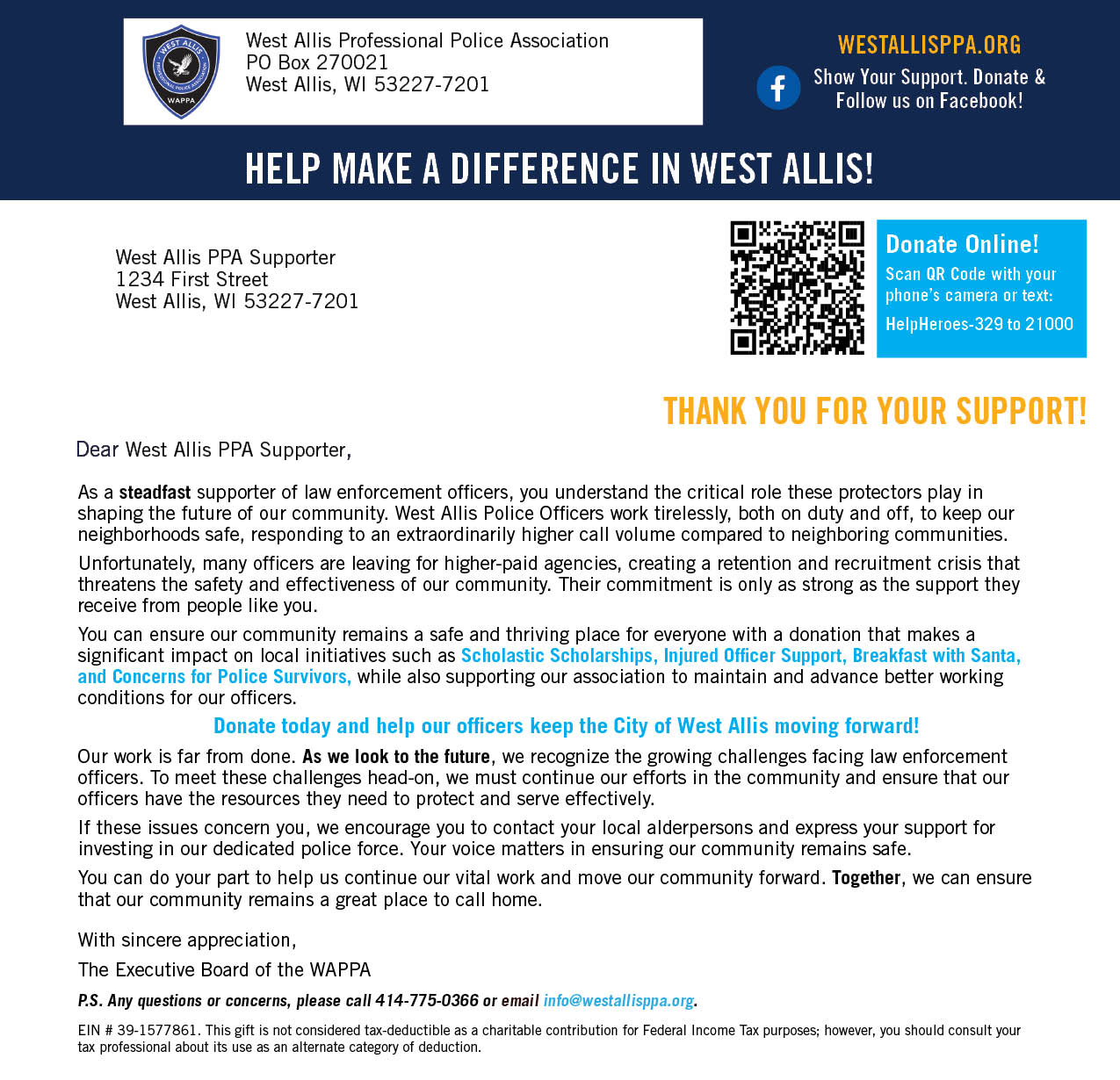 Donation Letter